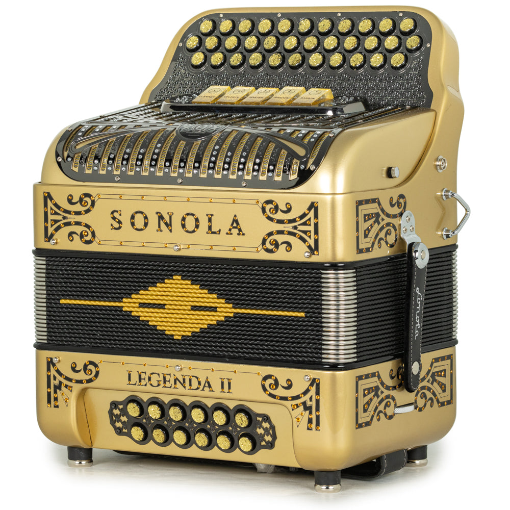 Sonola Legenda II Ultra Compact Accordion 5 Switch FBE Gold with Black